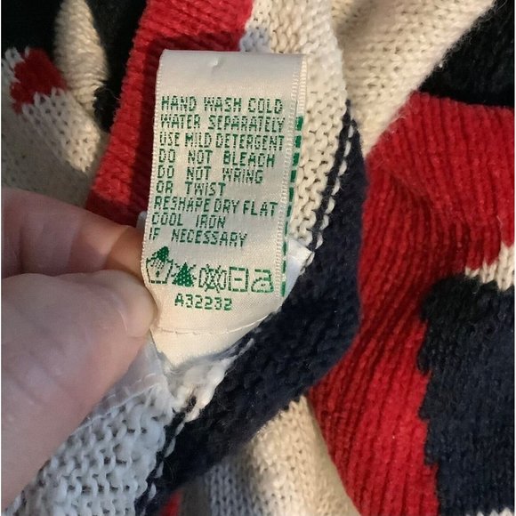 The Quacker Factory Womens Medium Red White & Blue Long Sleeved Sweater - Picture 5 of 5